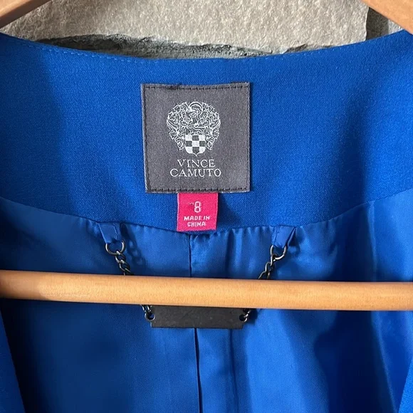 Vince Camuto Royal Blue Crop Jacket Size 8 - Picture 3 of 12